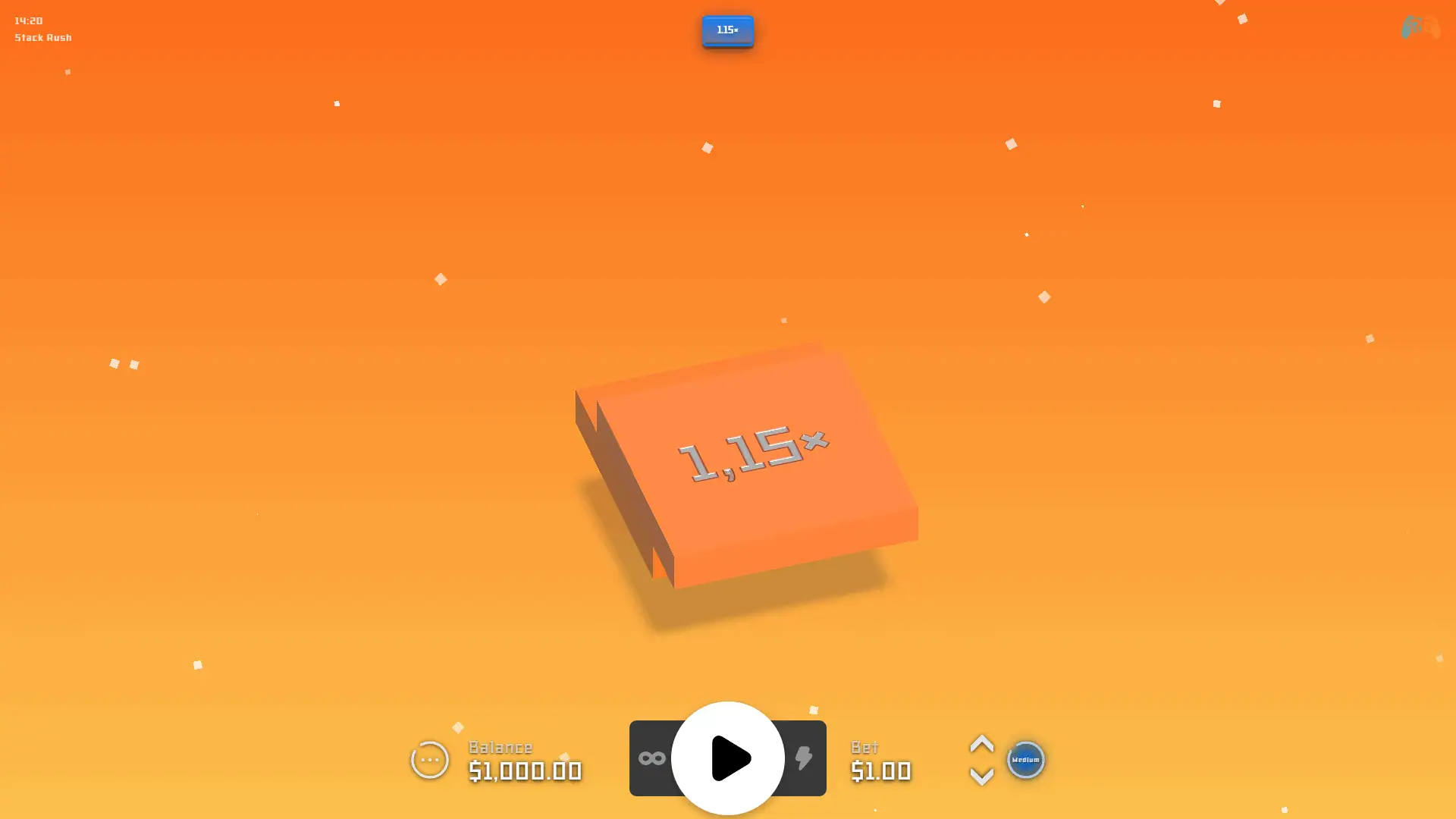 Stack Rush slot gameplay reels