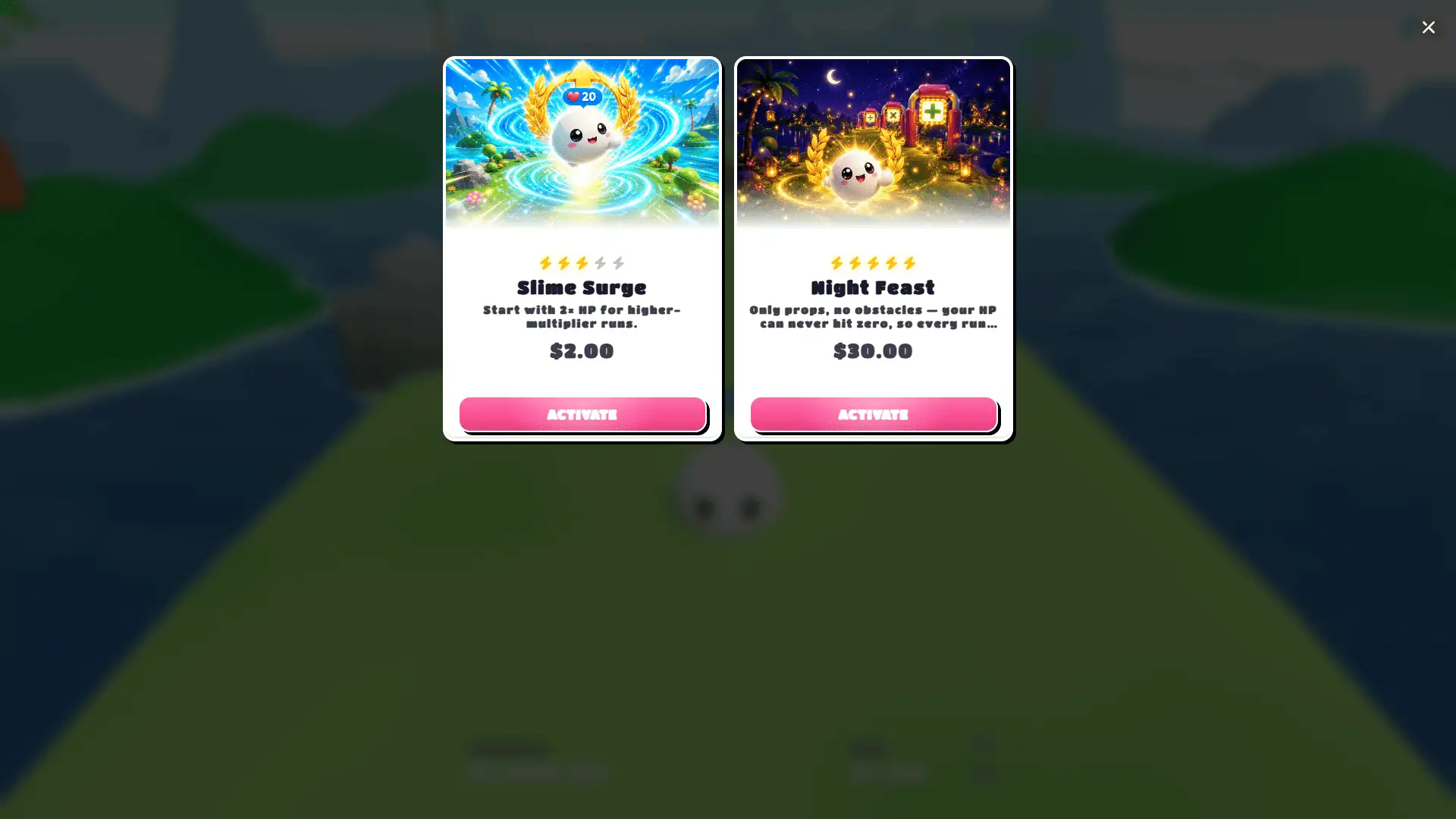 Goo Rush bonus buy menu