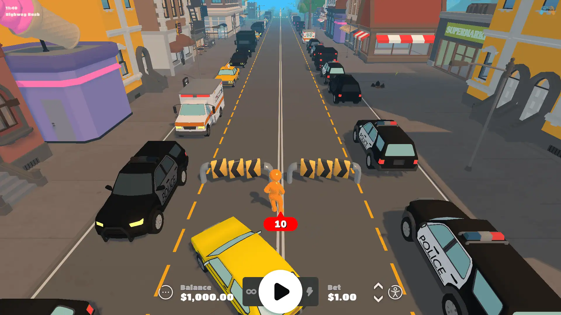 Highway Rush slot gameplay reels
