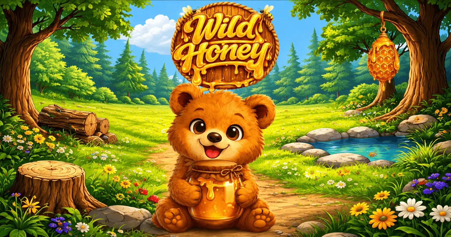 Wild Honey Slot Free Play by Redshift Interactive slot cover image