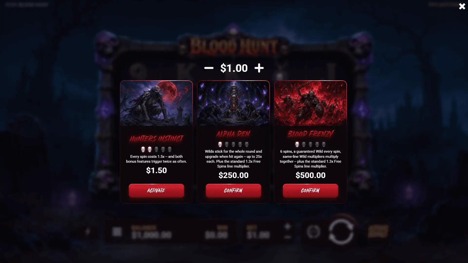 Blood Hunt bonus buy menu