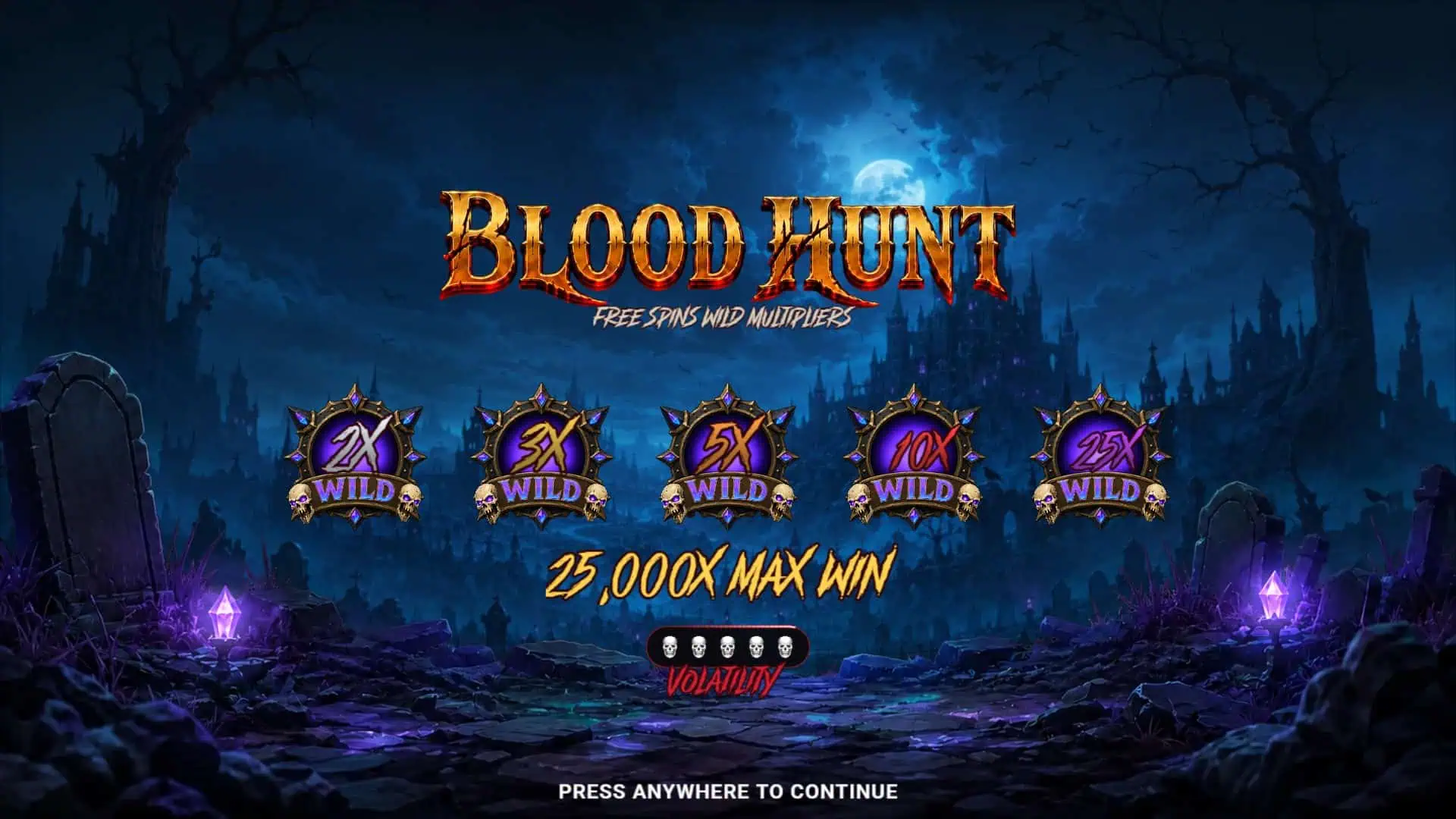 Blood Hunt slot intro screen
