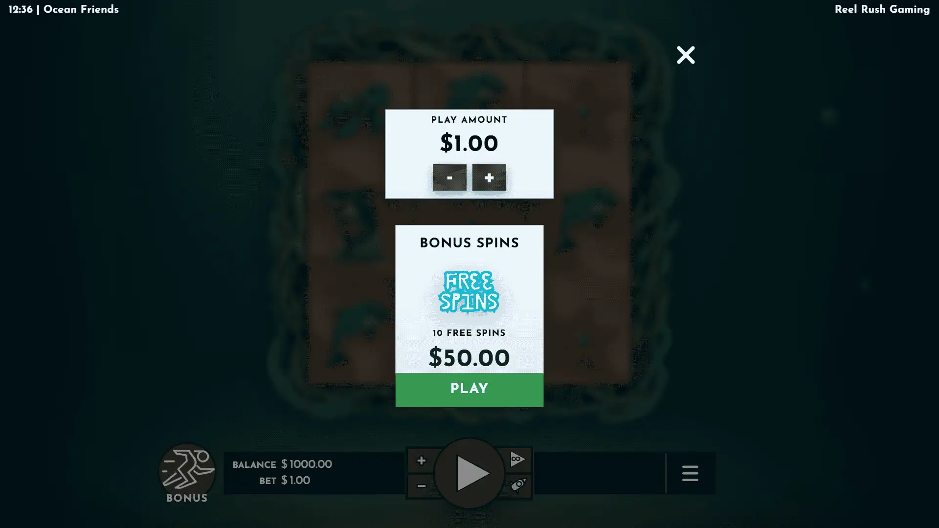 Ocean Friends bonus buy menu