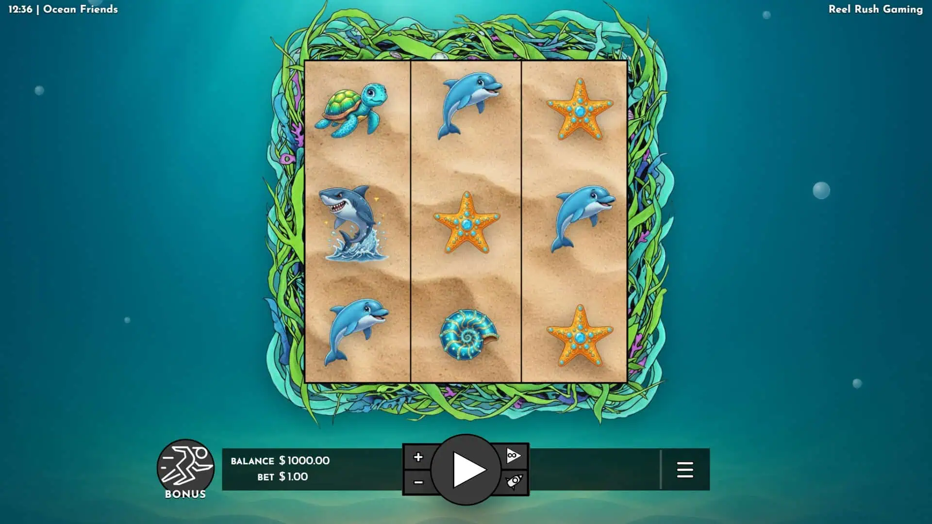 Ocean Friends slot gameplay reels
