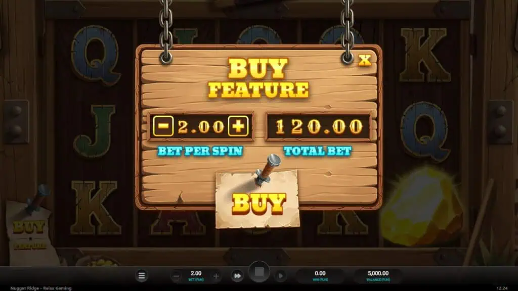 Relax gaming nugget ridge bonus buy