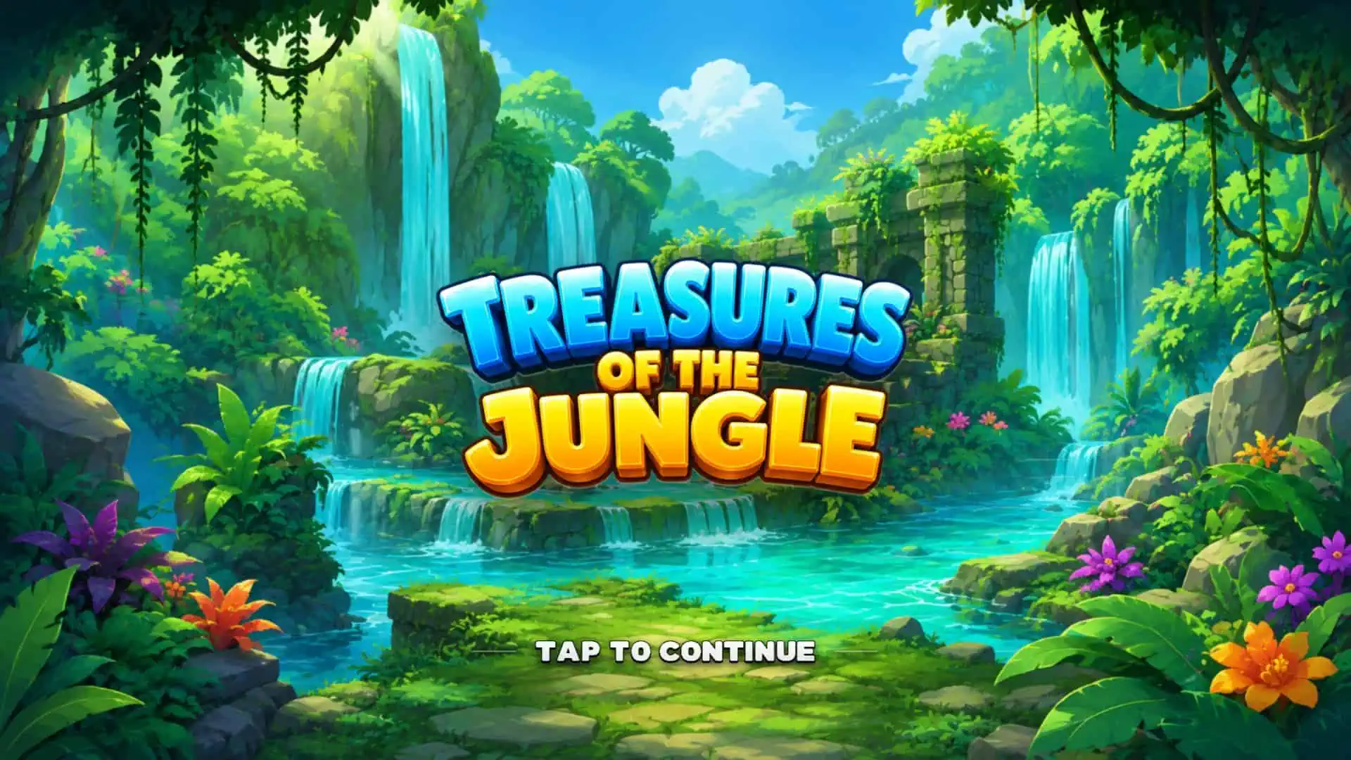 Treasures of the Jungle slot intro screen