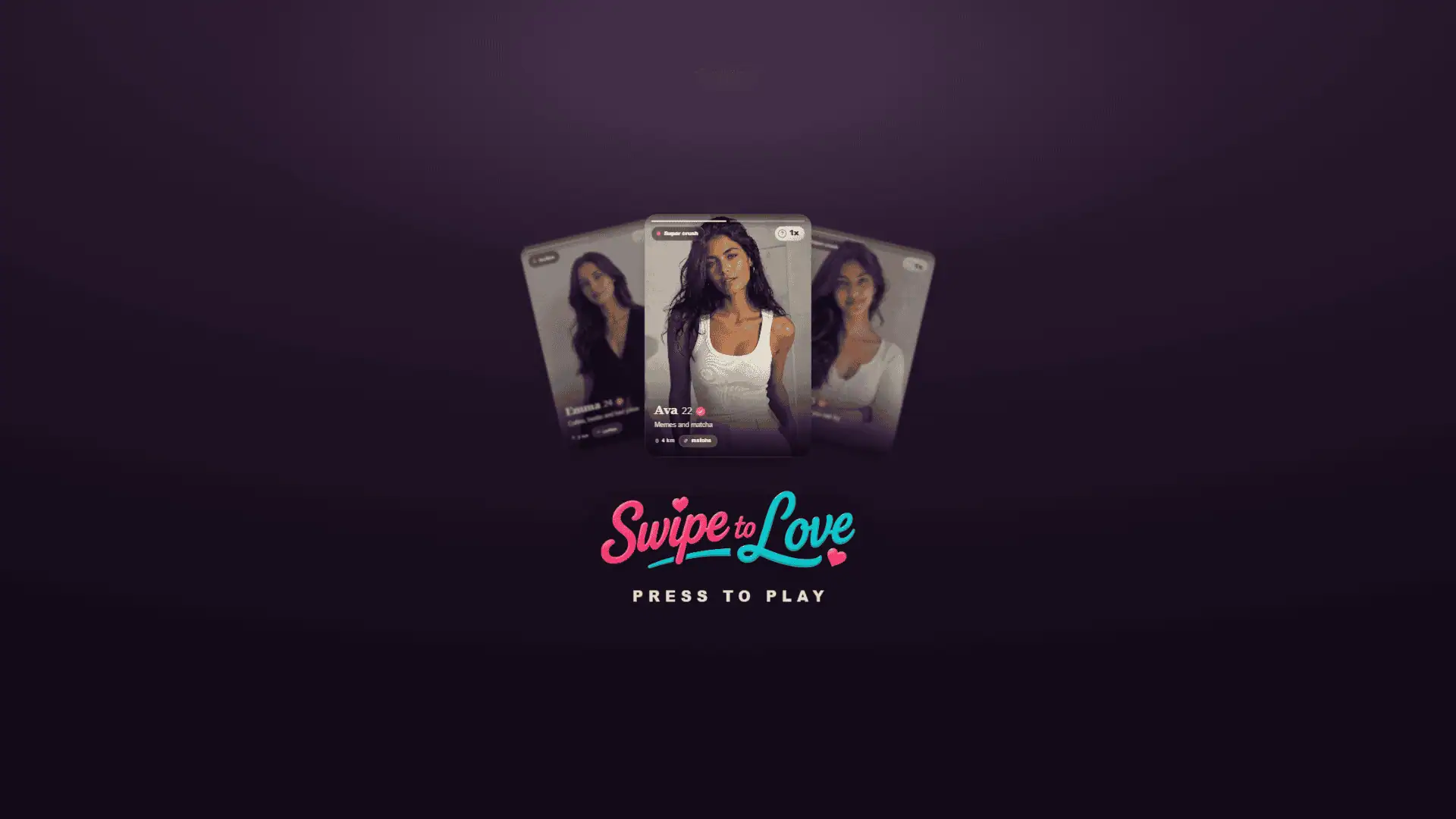 Swipe to Love slot intro screen
