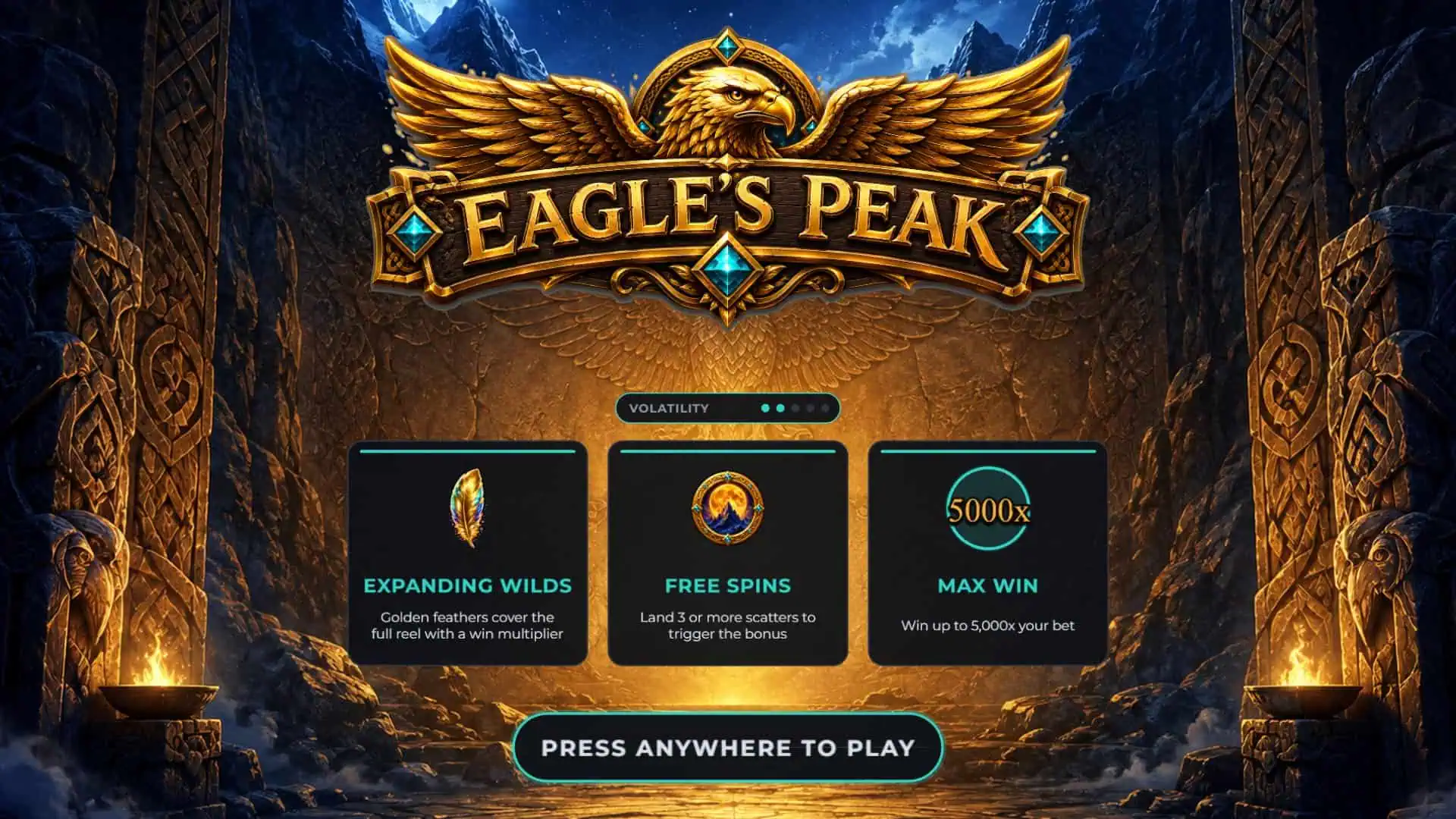 Eagles Peak slot intro screen