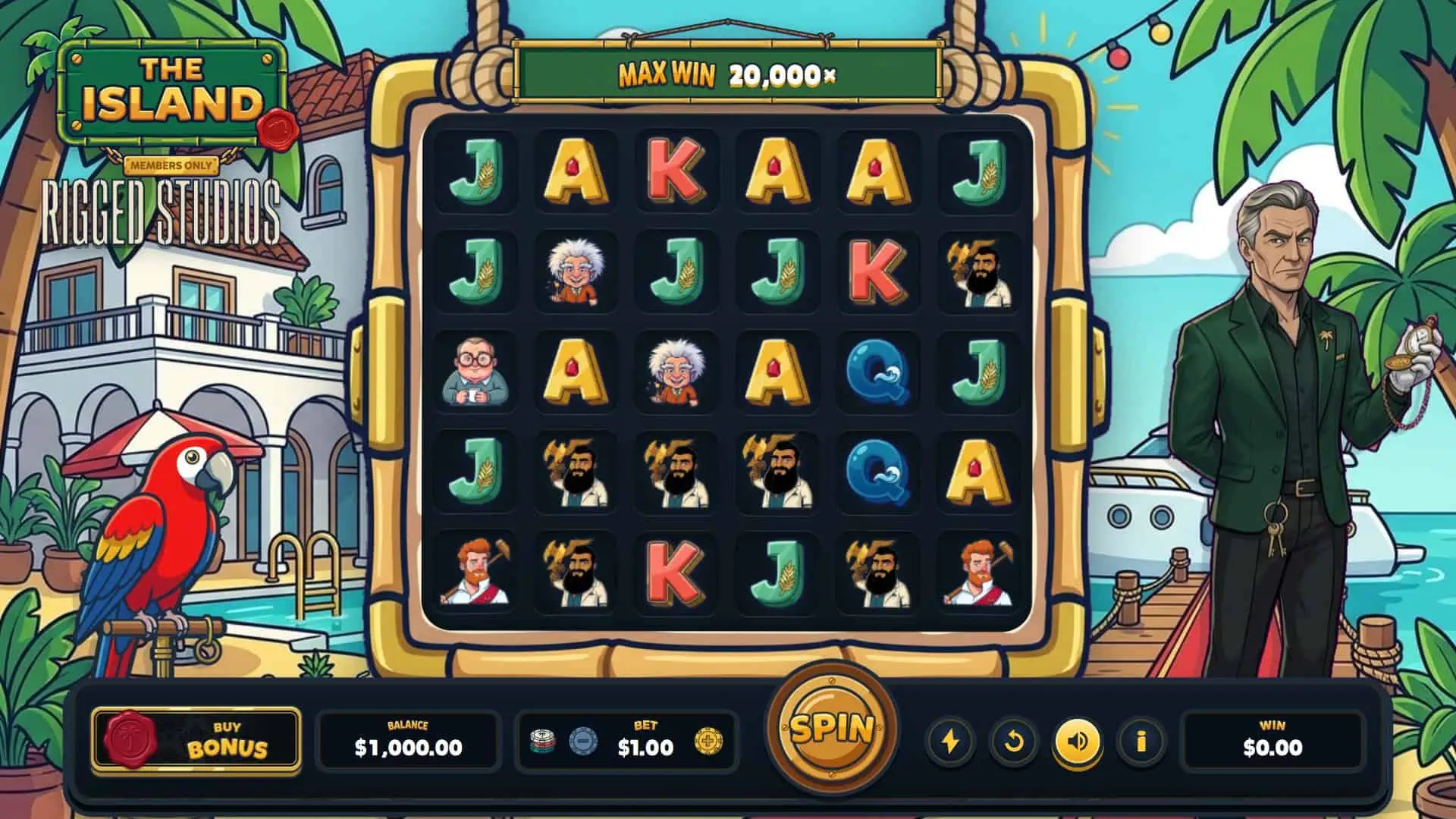 The Island slot gameplay reels