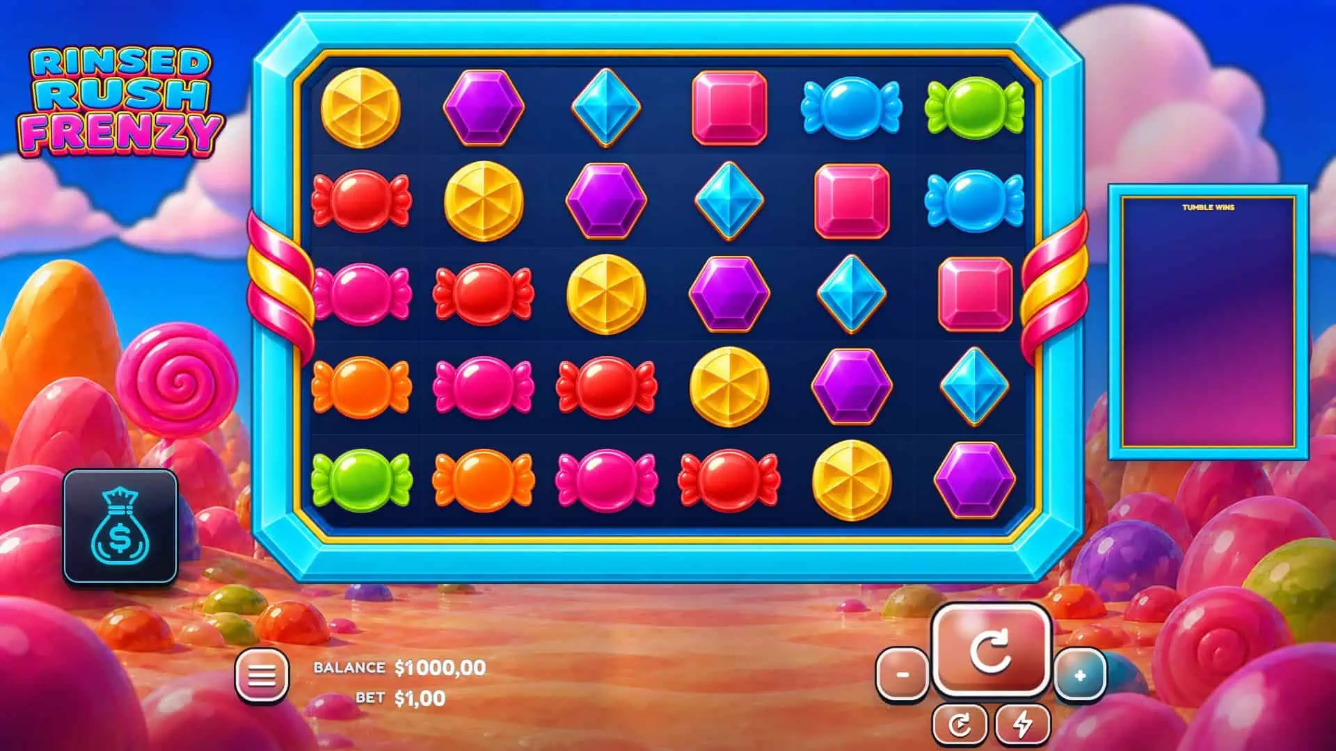 Rinsed Rush Frenzy slot gameplay reels