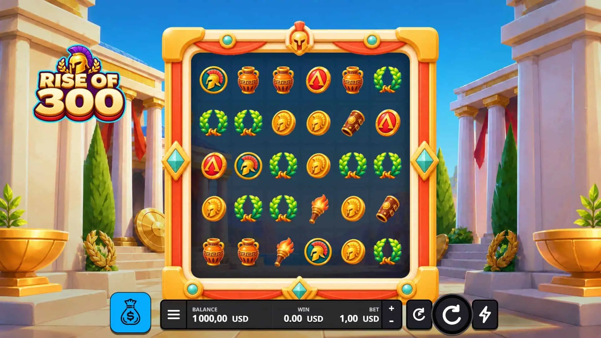 Rise of 300 slot gameplay reels