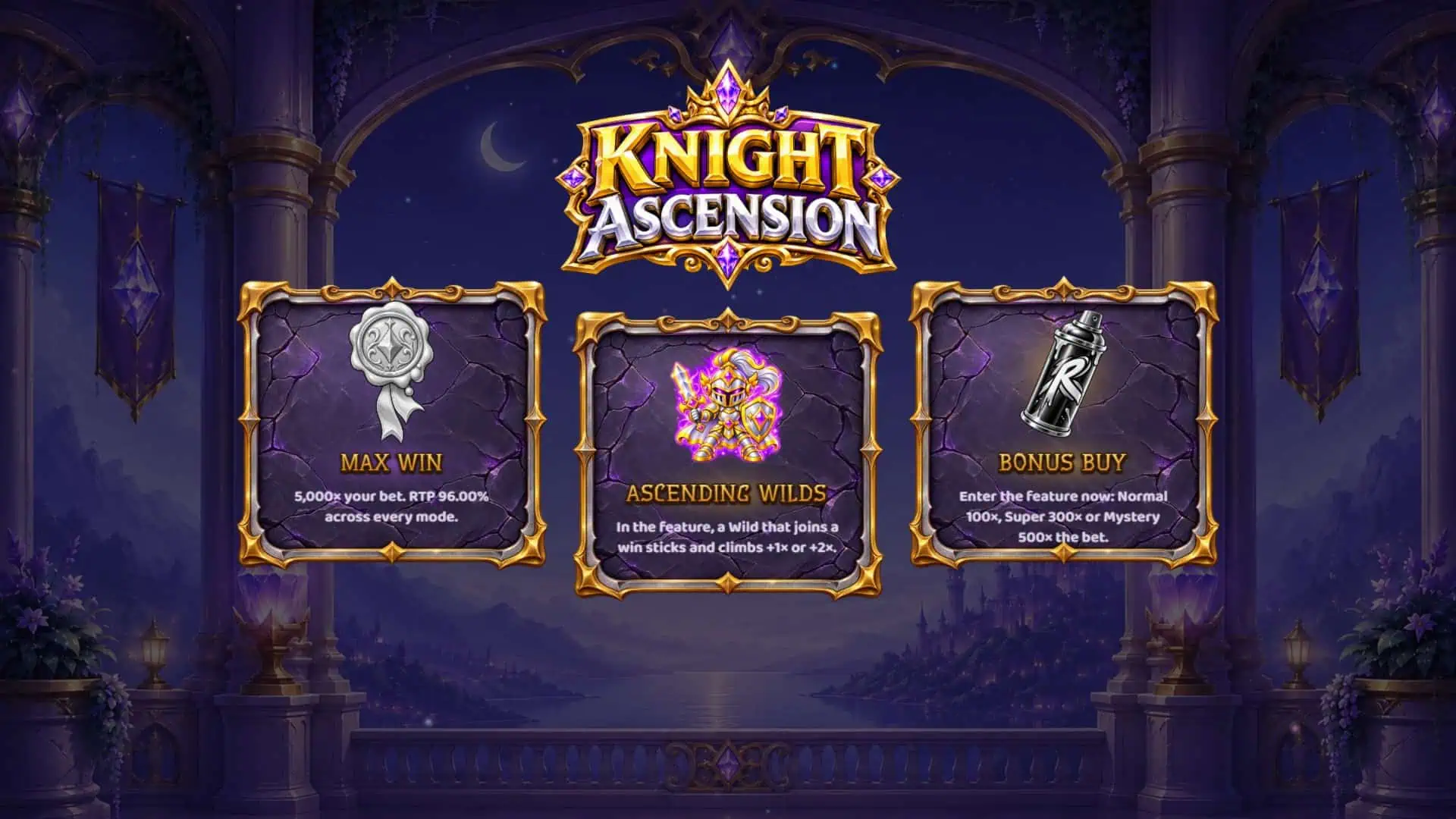 Knight Ascension slot intro screen