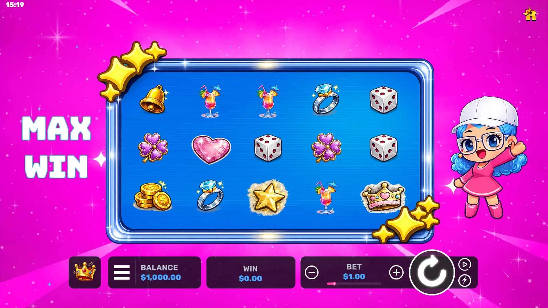Max Win slot gameplay reels
