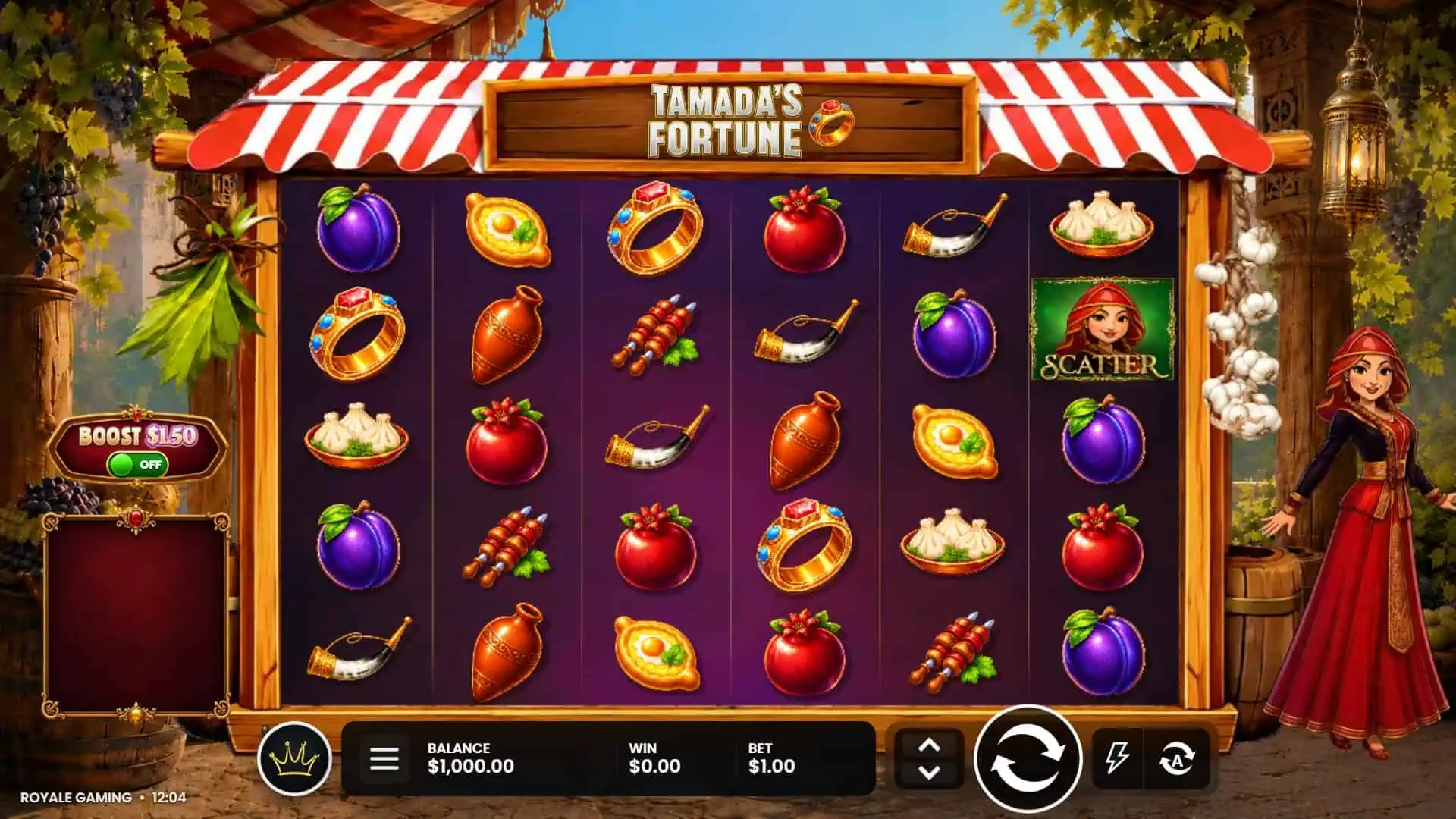 Tamada Fortune slot gameplay reels