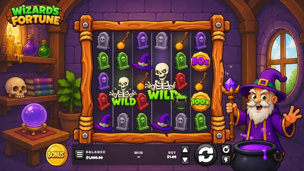 Royalgaming wizard tales slot game preview