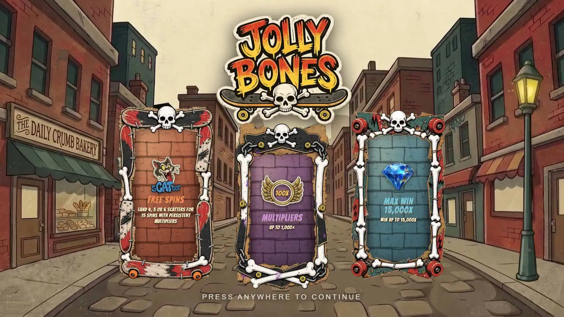 Jolly Bones slot intro screen