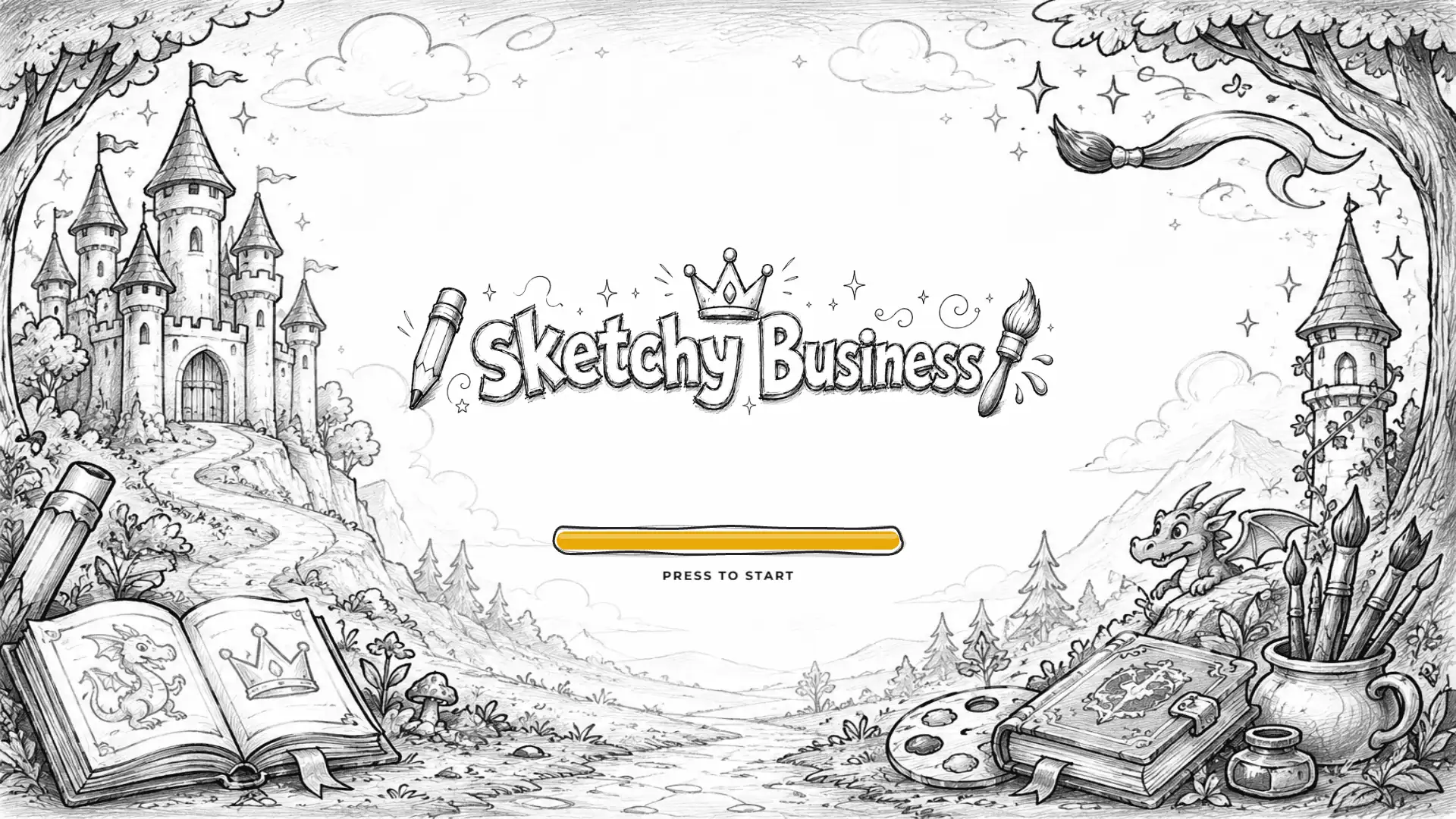 Sketchy Business slot intro screen