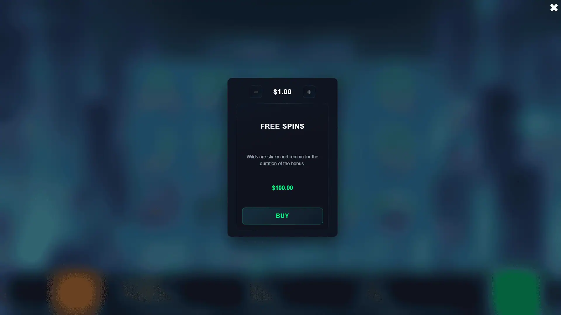 Cyber Lock bonus buy menu