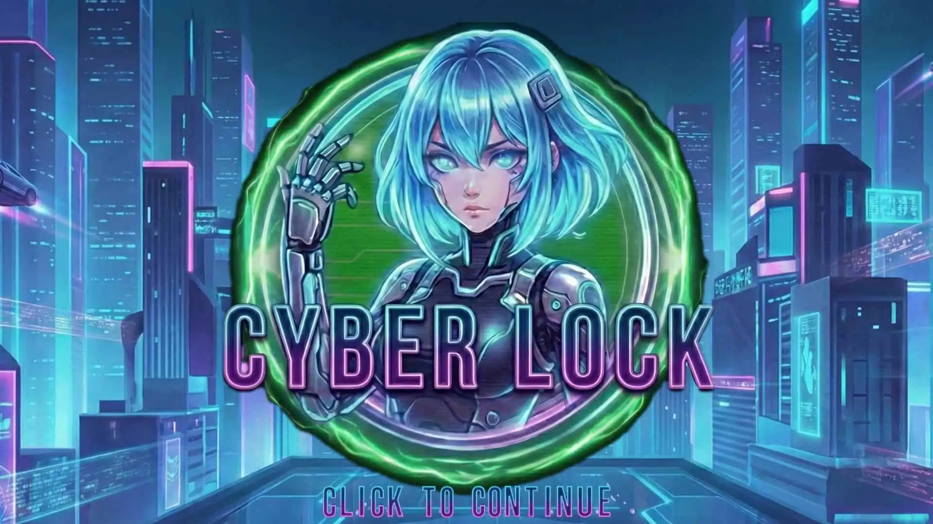 Cyber Lock slot intro screen