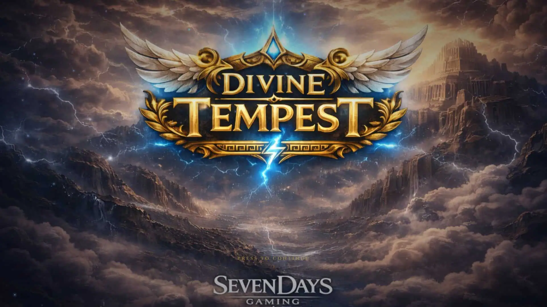 Divine Tempest slot intro screen