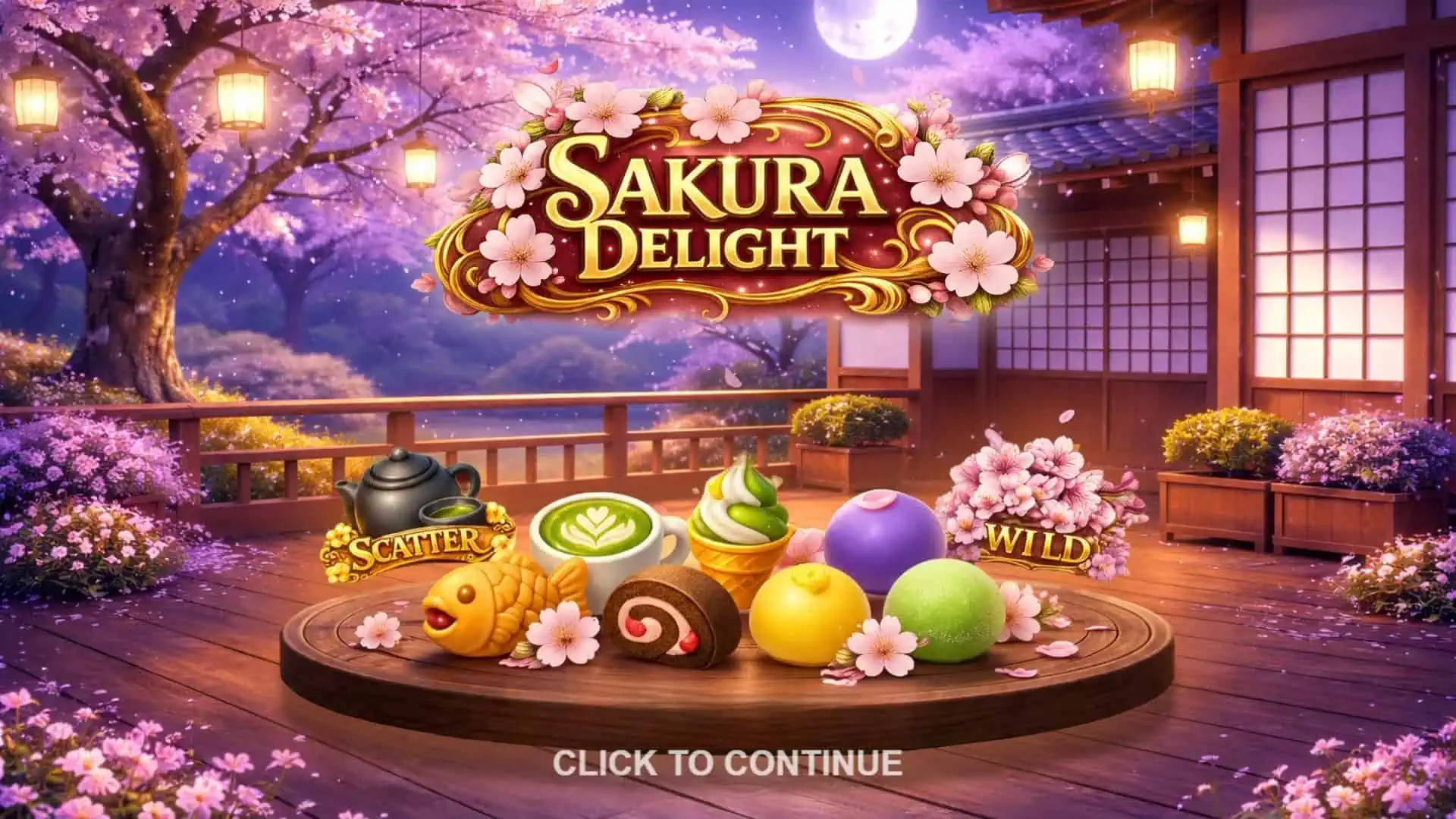 Sakura Delight slot intro screen