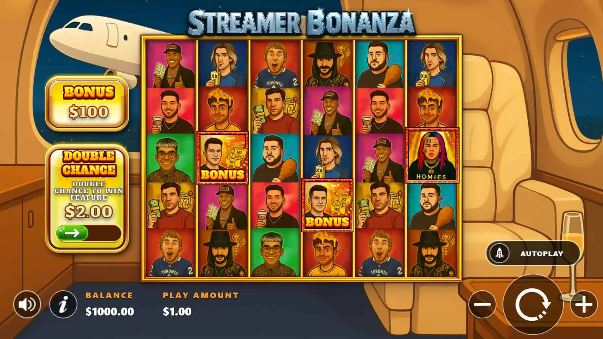 Streamer Bonanza slot gameplay reels