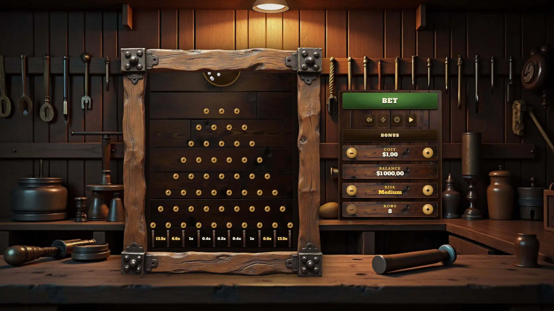 Plinko Zero slot gameplay reels