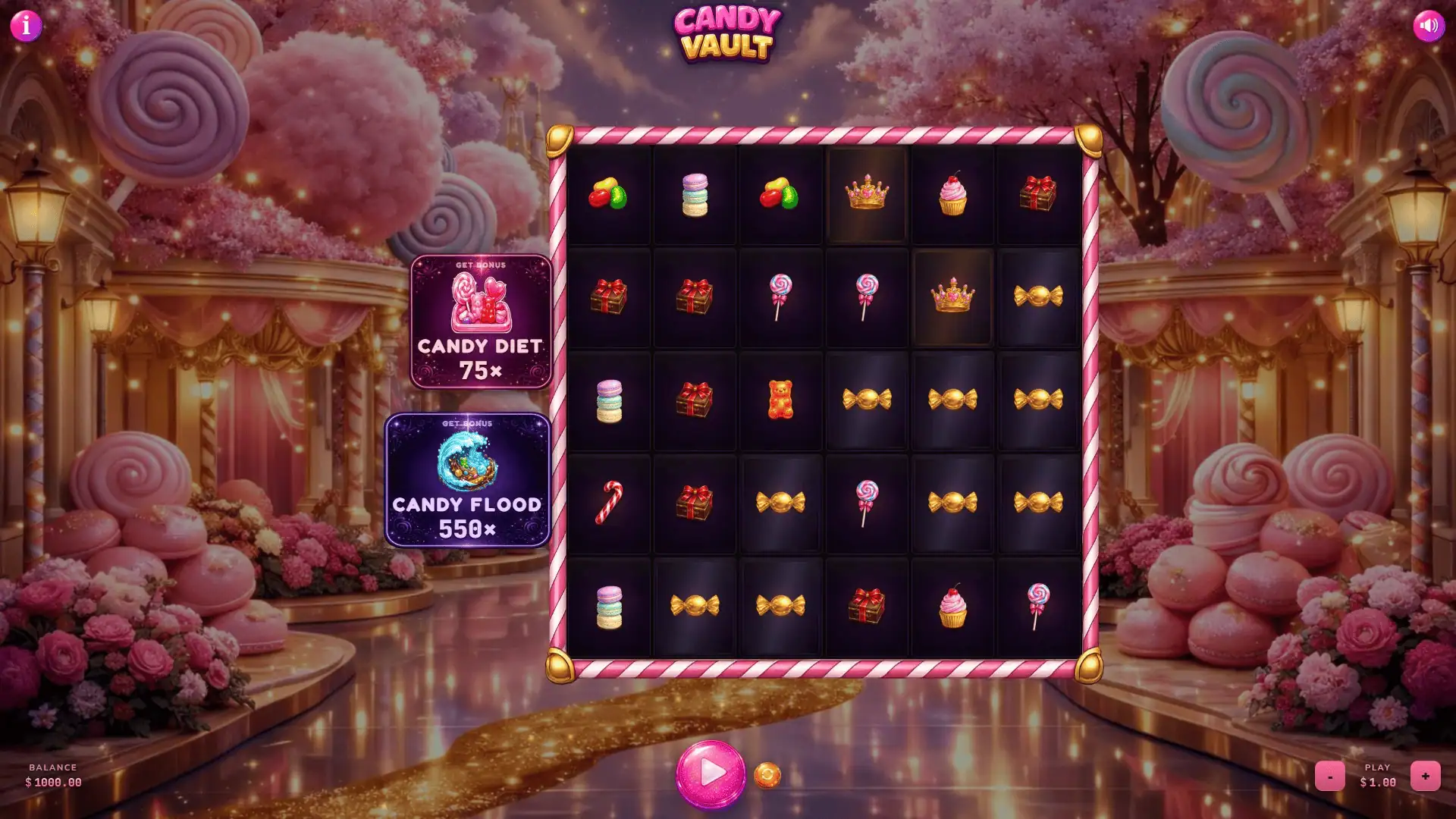 Candy Vault slot gameplay reels