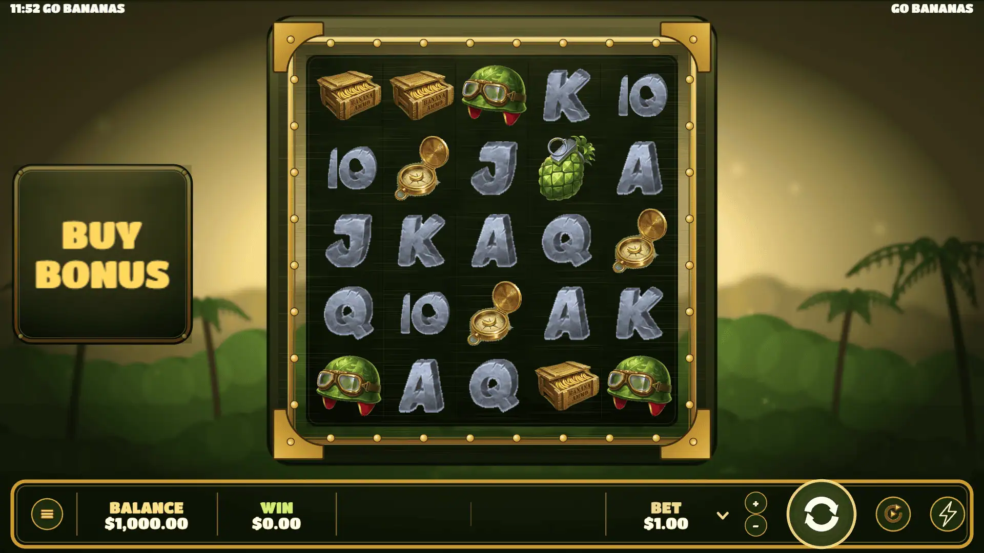 Go Bananas! slot gameplay reels