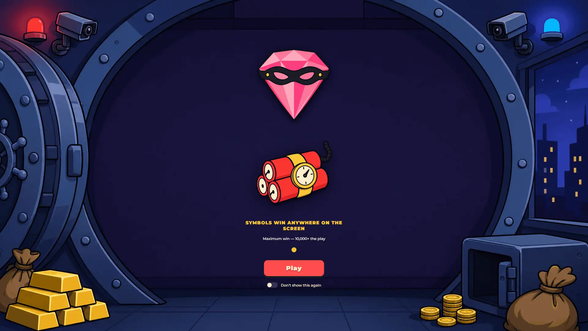 Poss Heist slot intro screen