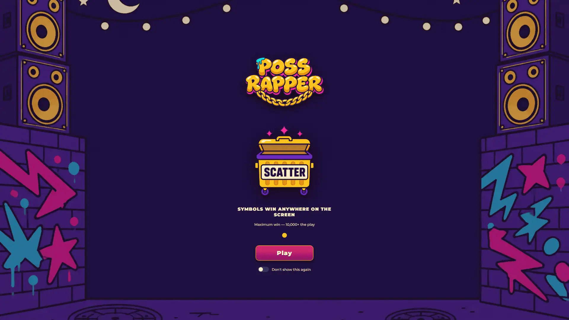 Poss Rapper slot intro screen