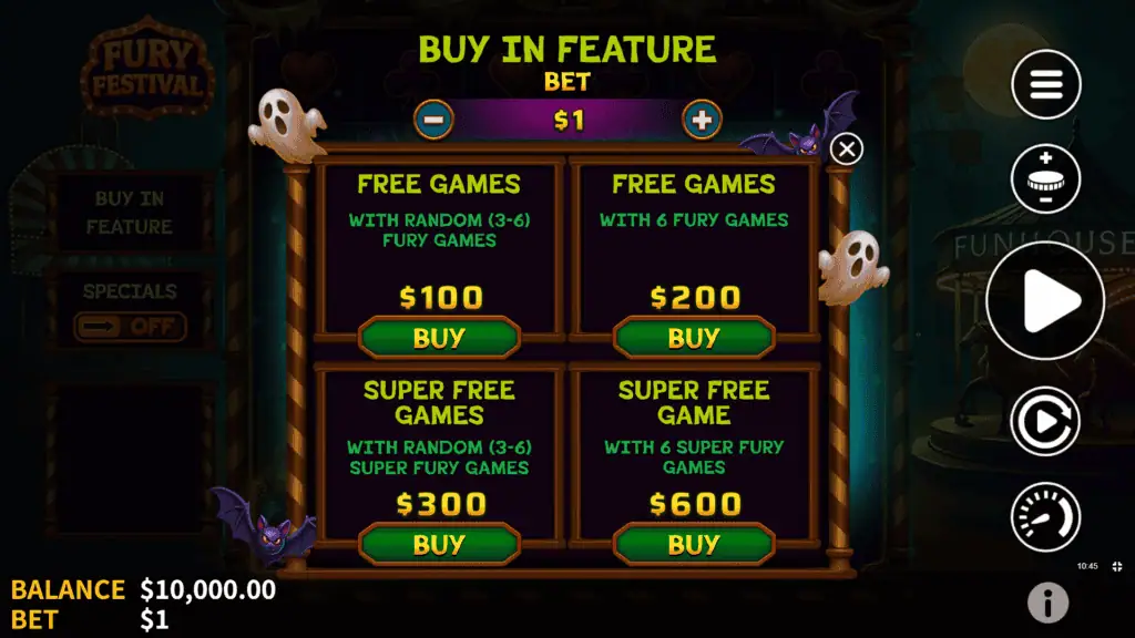 Skywind fury festival bonus buy