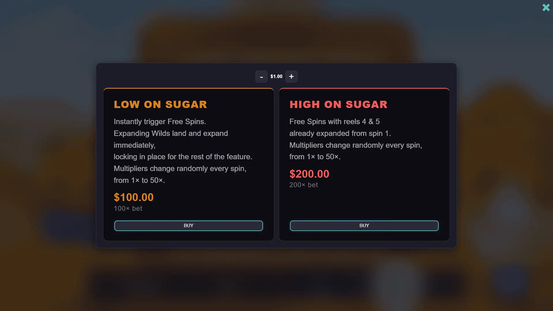 Breakfast Mania bonus buy menu