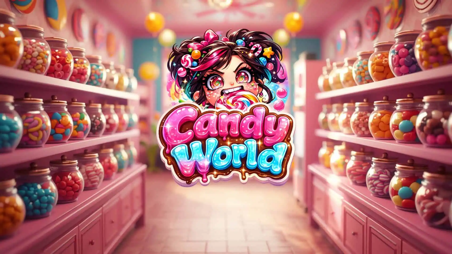 CandyWorld slot intro screen