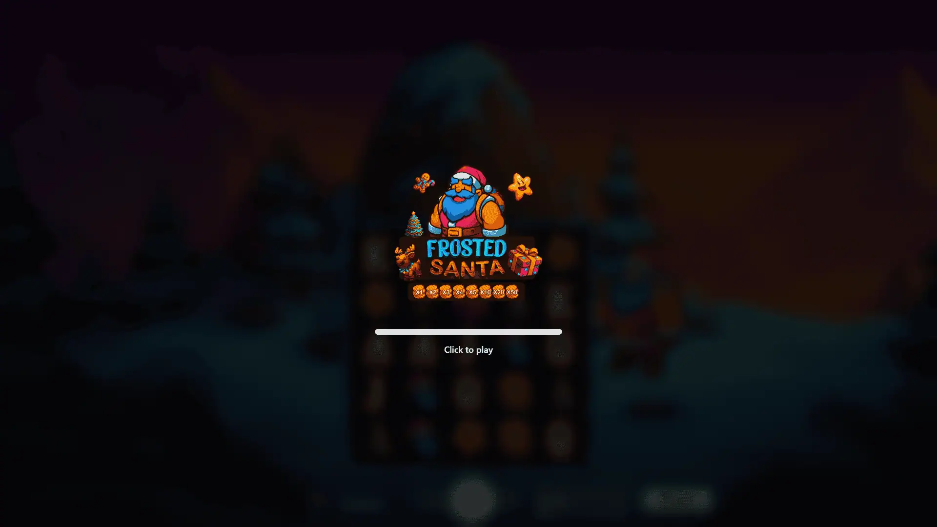 Frosted Santa slot intro screen