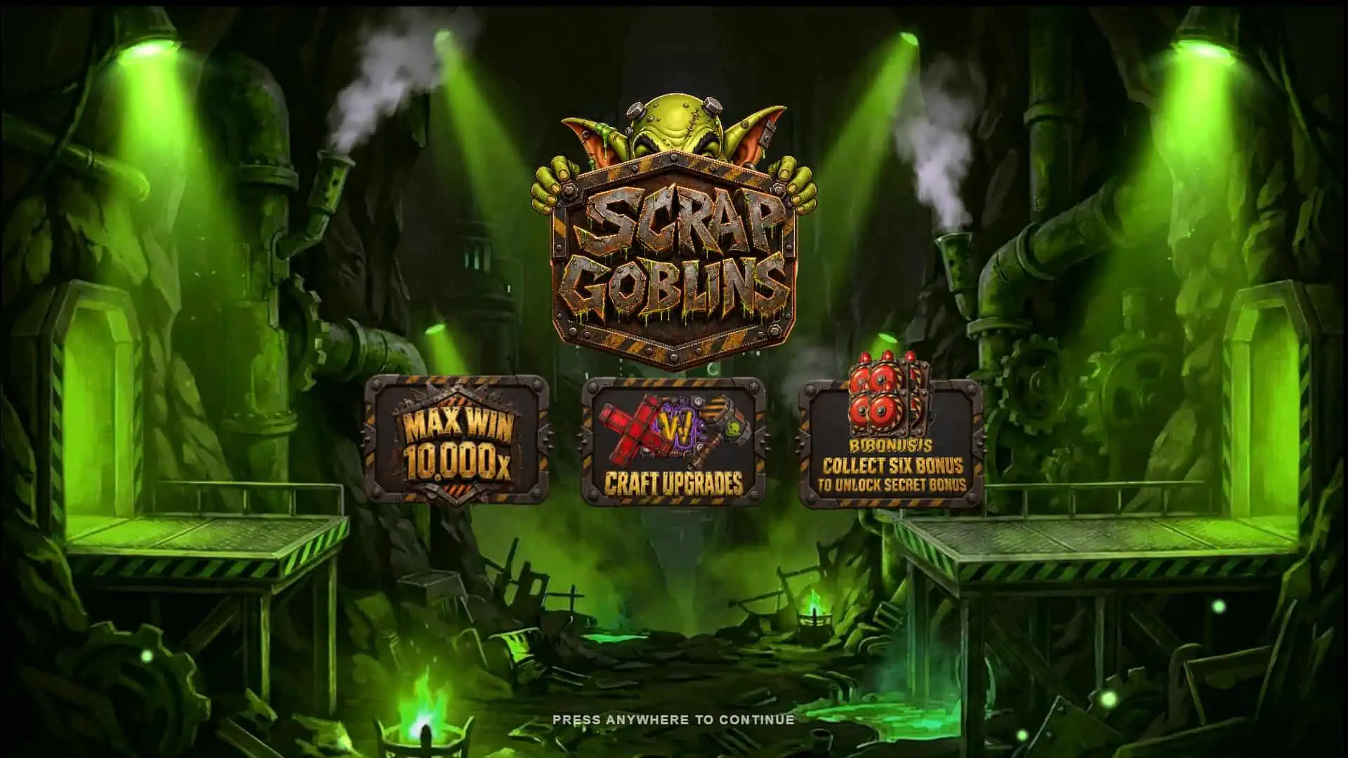 Scrap Goblins slot intro screen