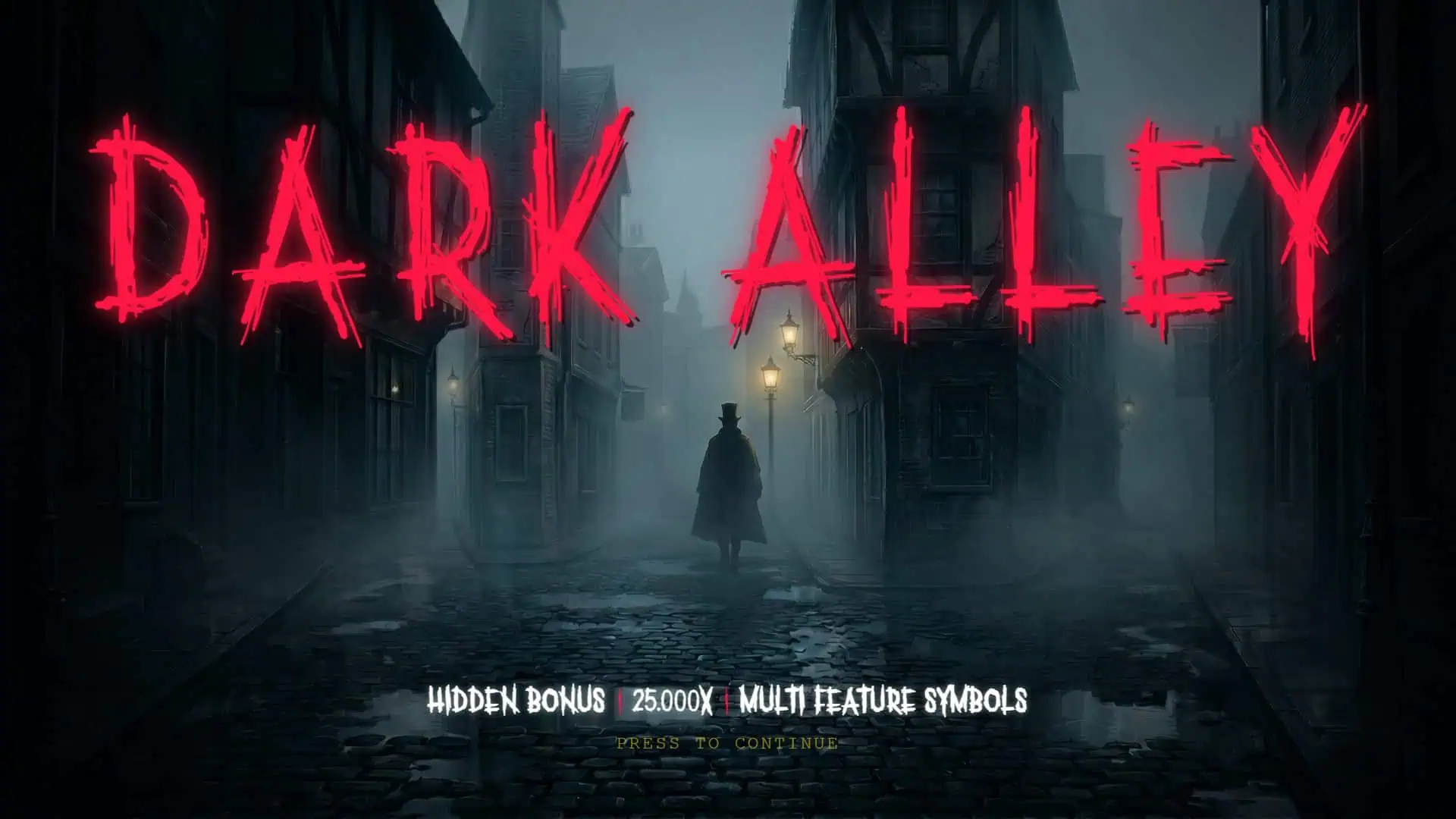 Dark Alley slot intro screen