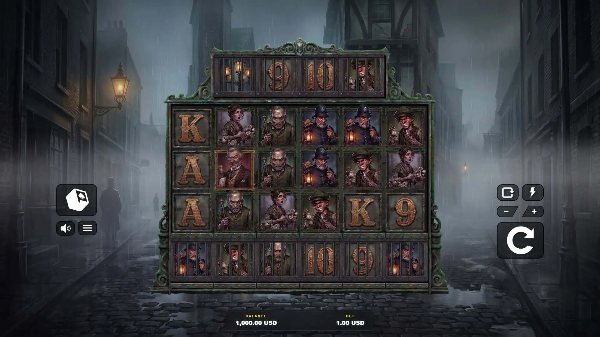 Dark Alley slot gameplay reels