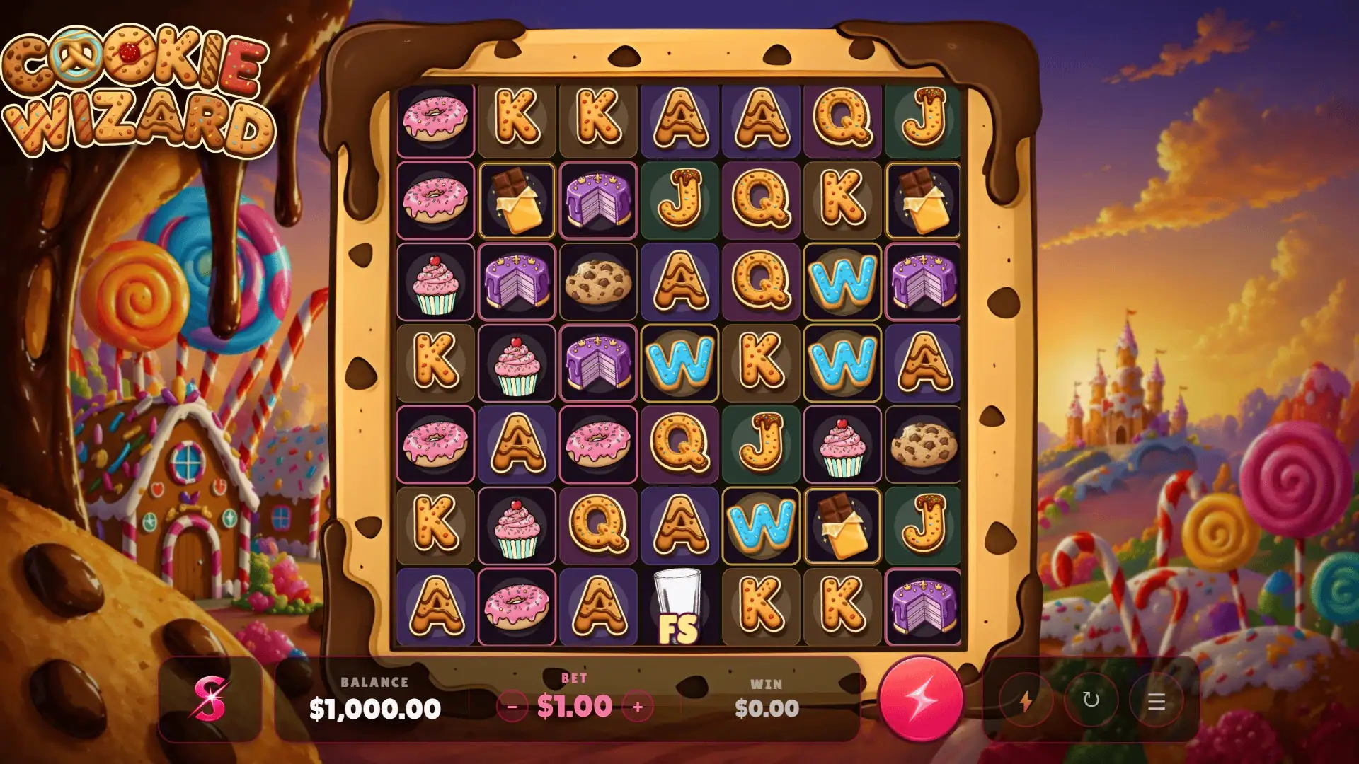 Cookie Wizard slot gameplay reels