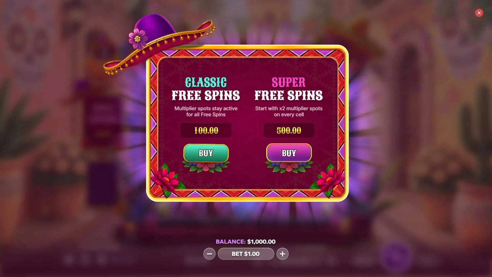 Catrina Divina bonus buy menu