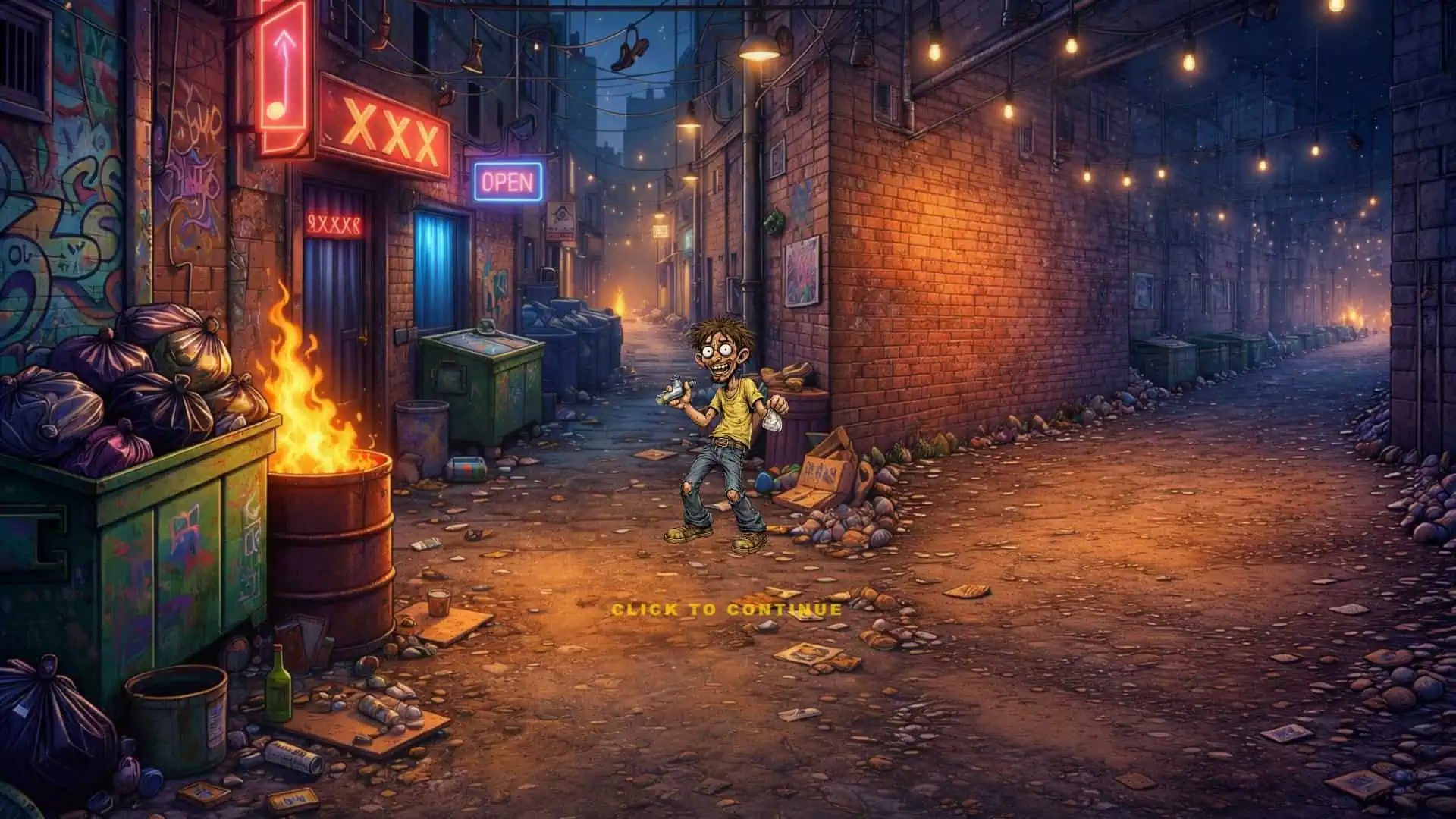 Addicted slot intro screen