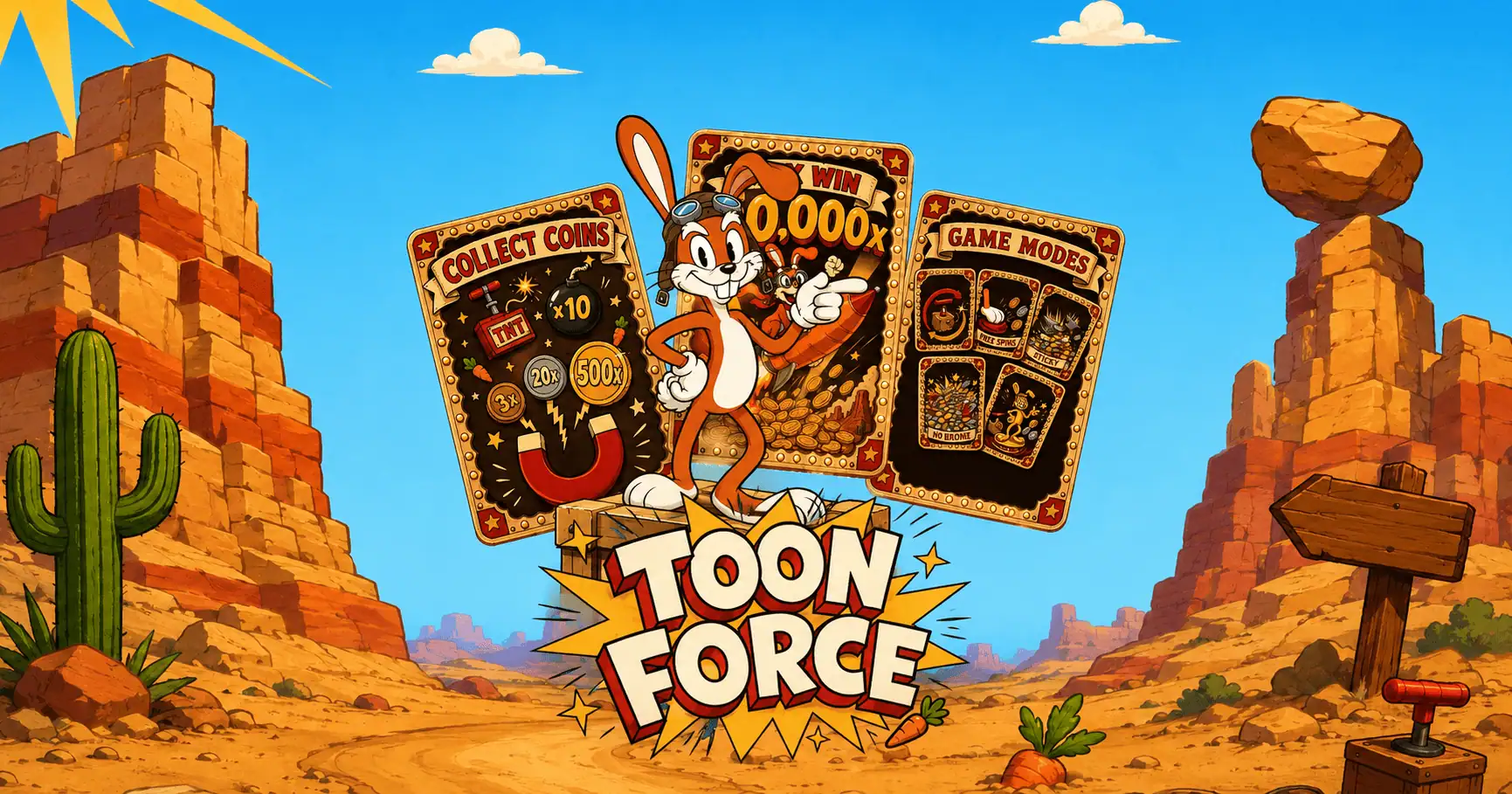 Toon Force Slot Demo by Spinforge Studios slot cover image
