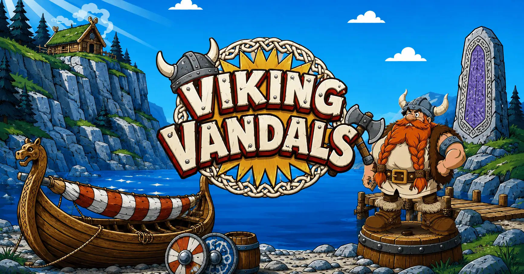 Viking Vandals Cluster Pays Slot Demo by Spinforge Studios slot cover image