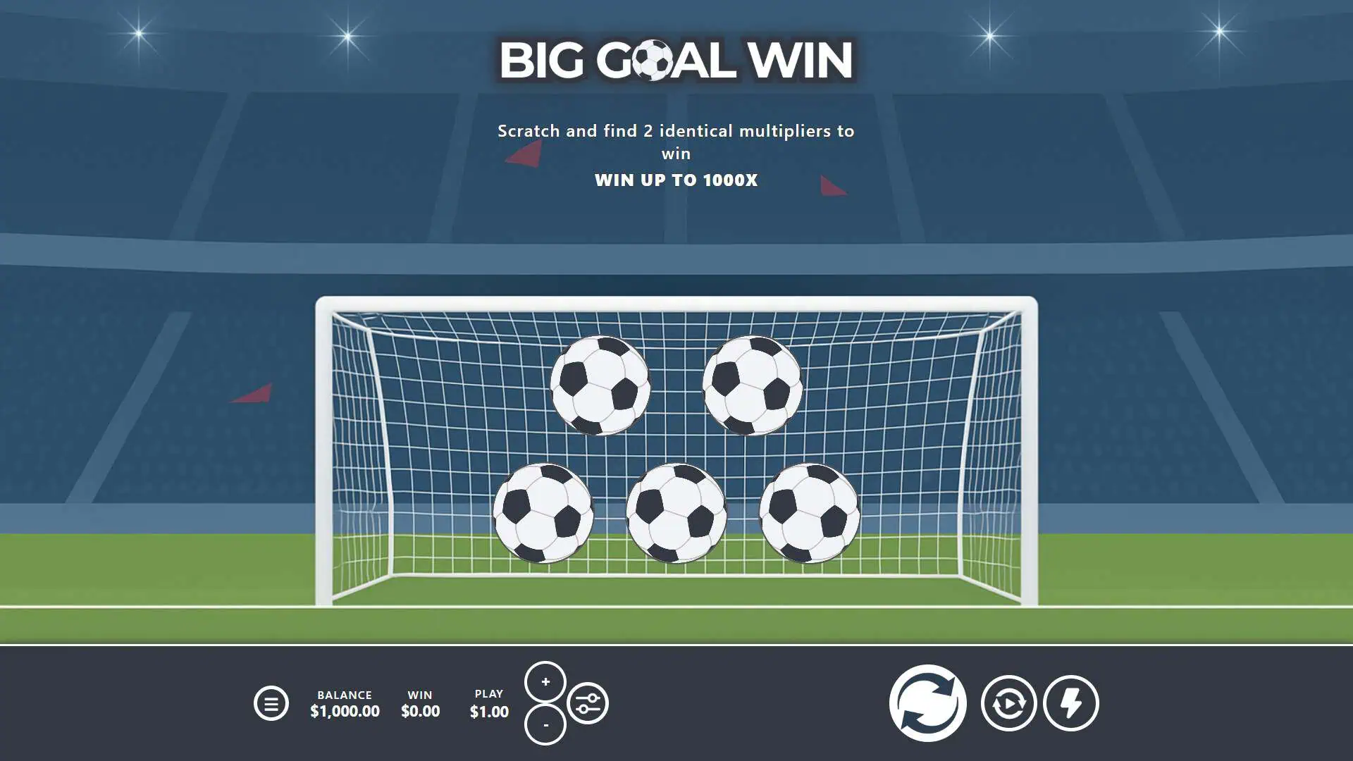 Big Goal Win slot intro screen