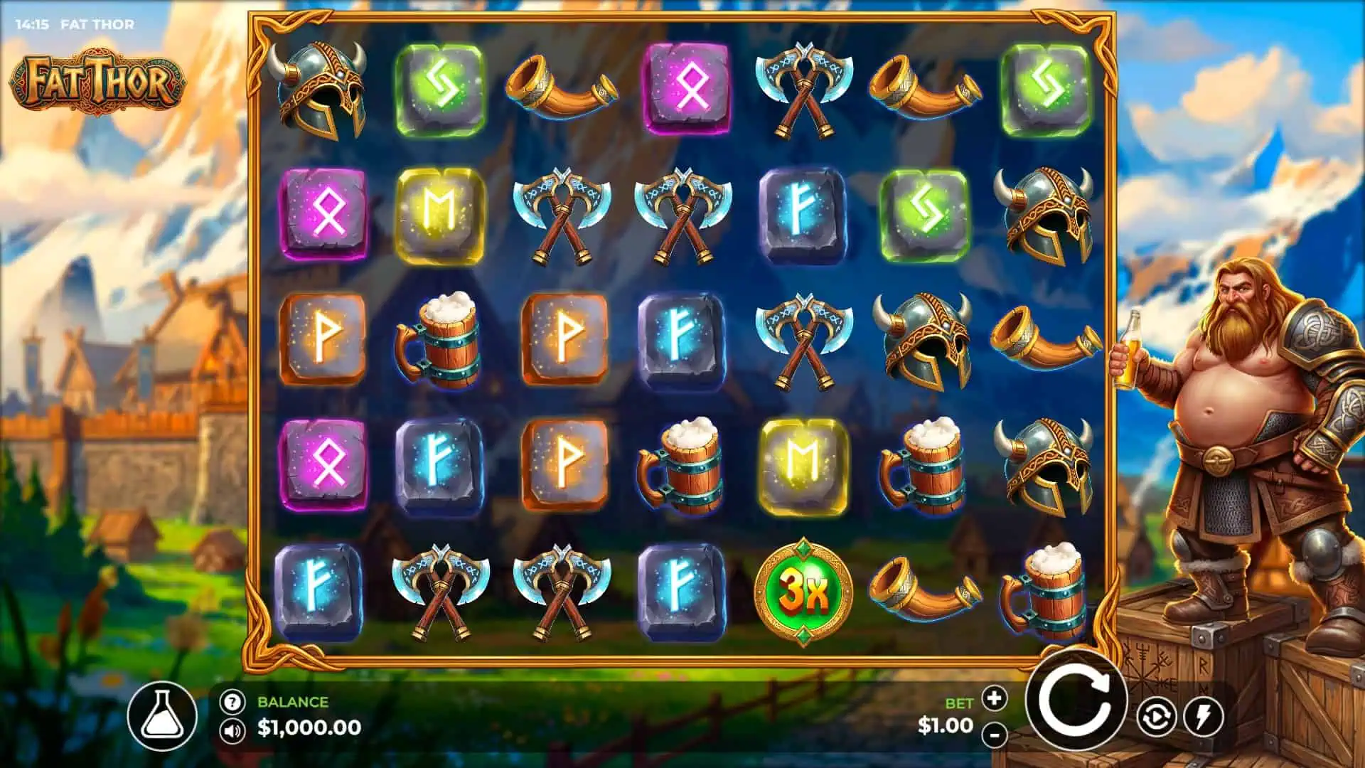 Fat Thor slot gameplay reels