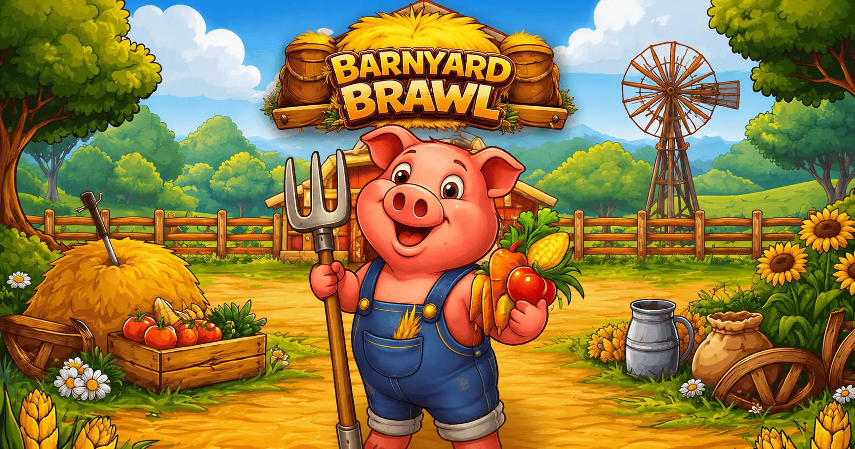 Barnyard Brawl Slot Demo by Spit Gaming slot cover image