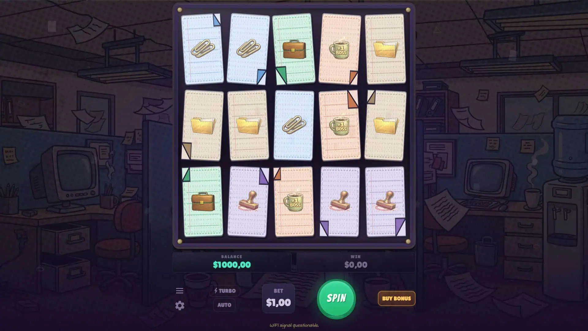 Corporate Chaos slot gameplay reels