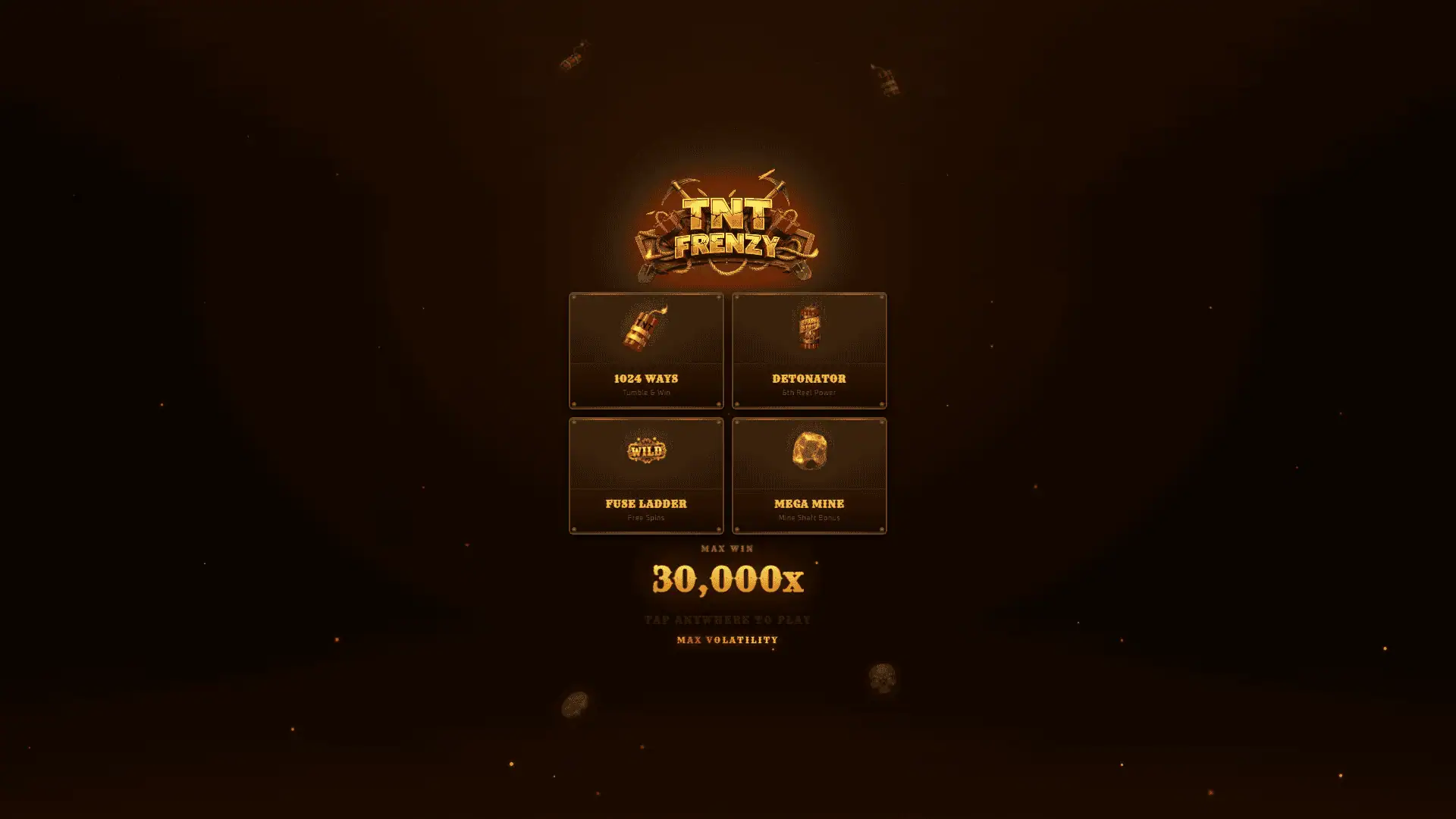 TNT Frenzy slot intro screen