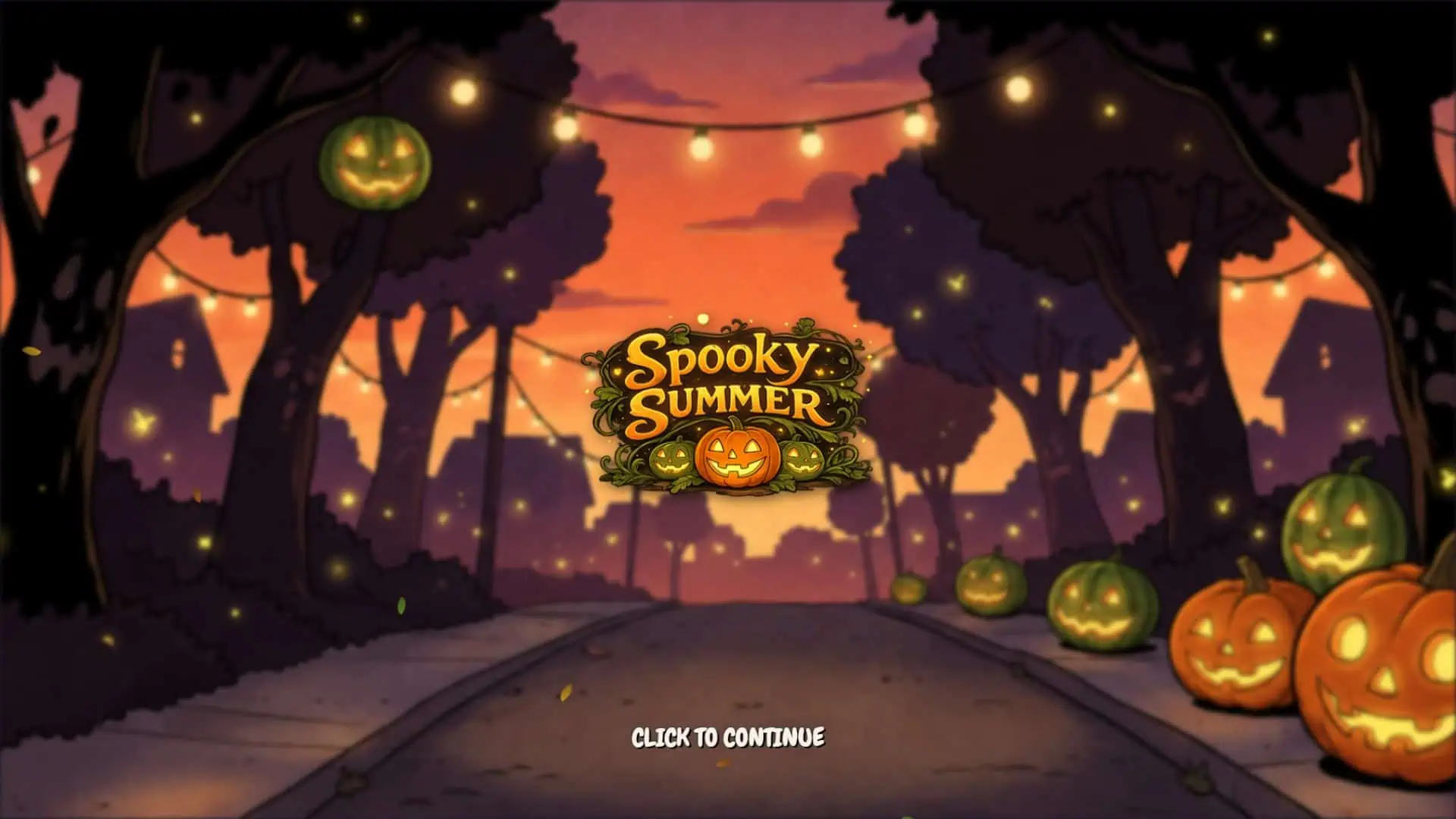 Spooky Summer slot intro screen