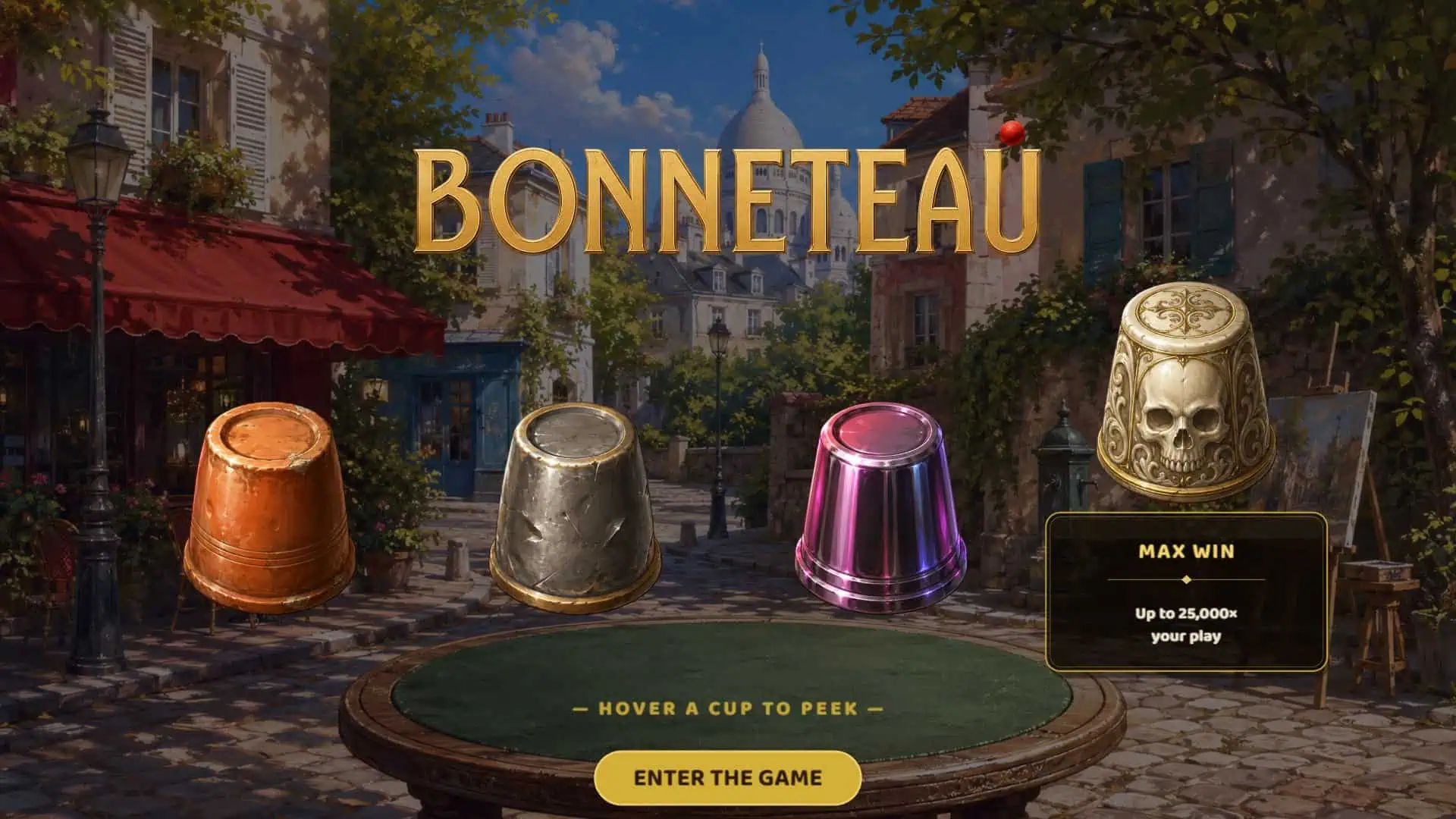 Bonneteau slot intro screen